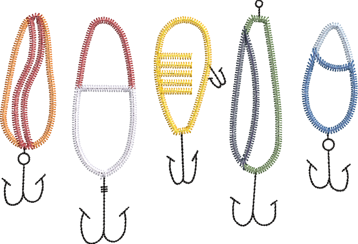 Zig Zag Applique Fishing Lures