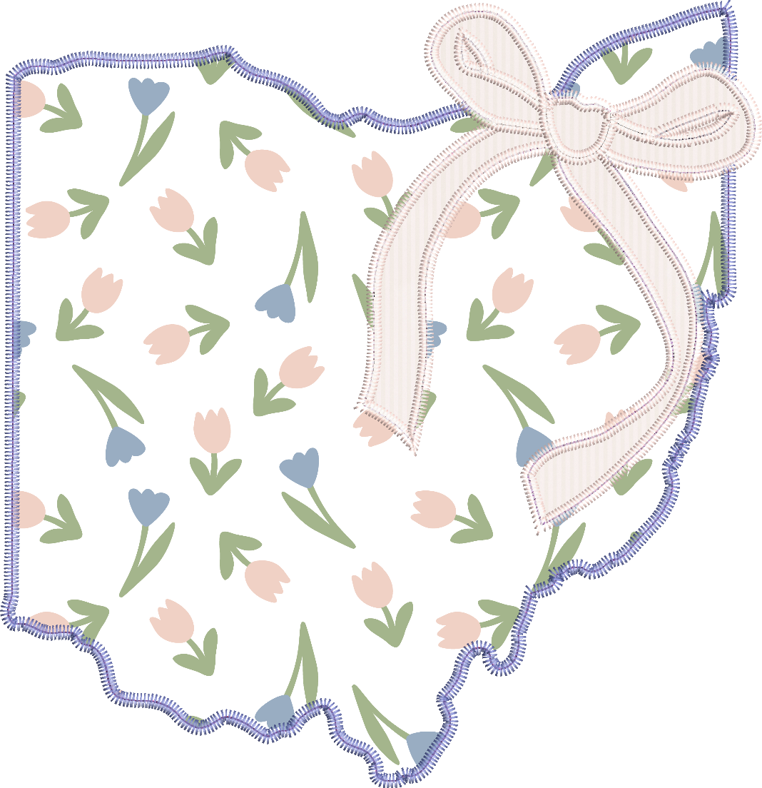 Zig Zag Stitch Coquette State of Ohio