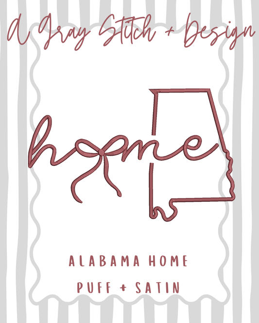 Alabama Home 3D Puff and Satin