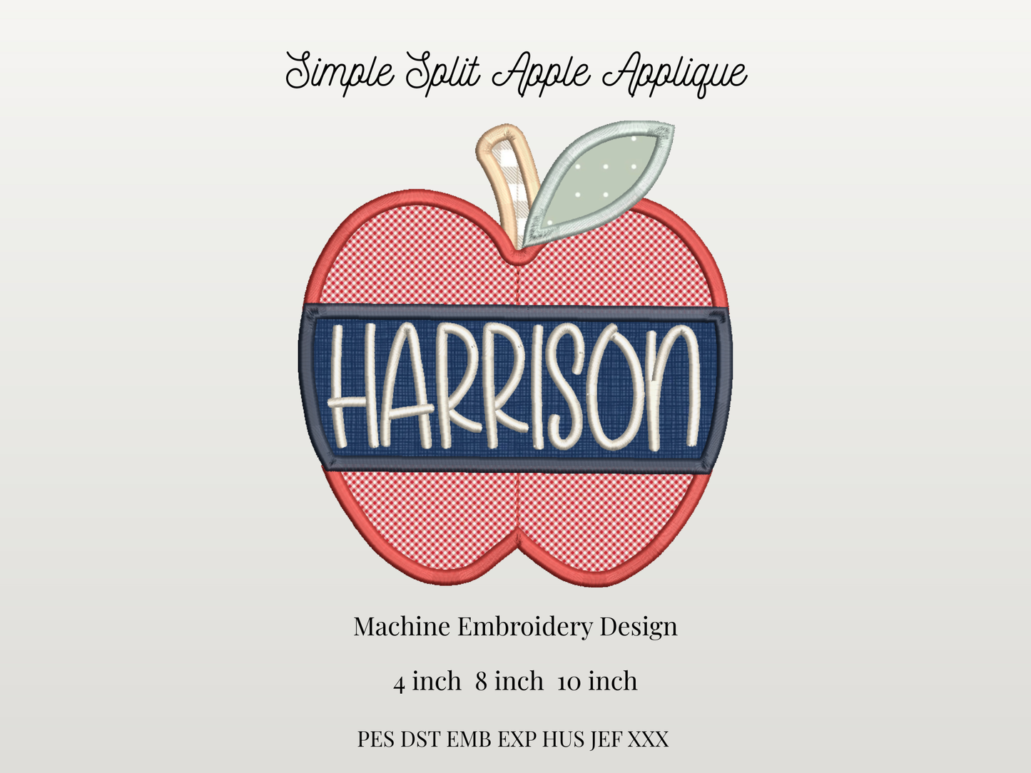 Simple Apple Satin applique