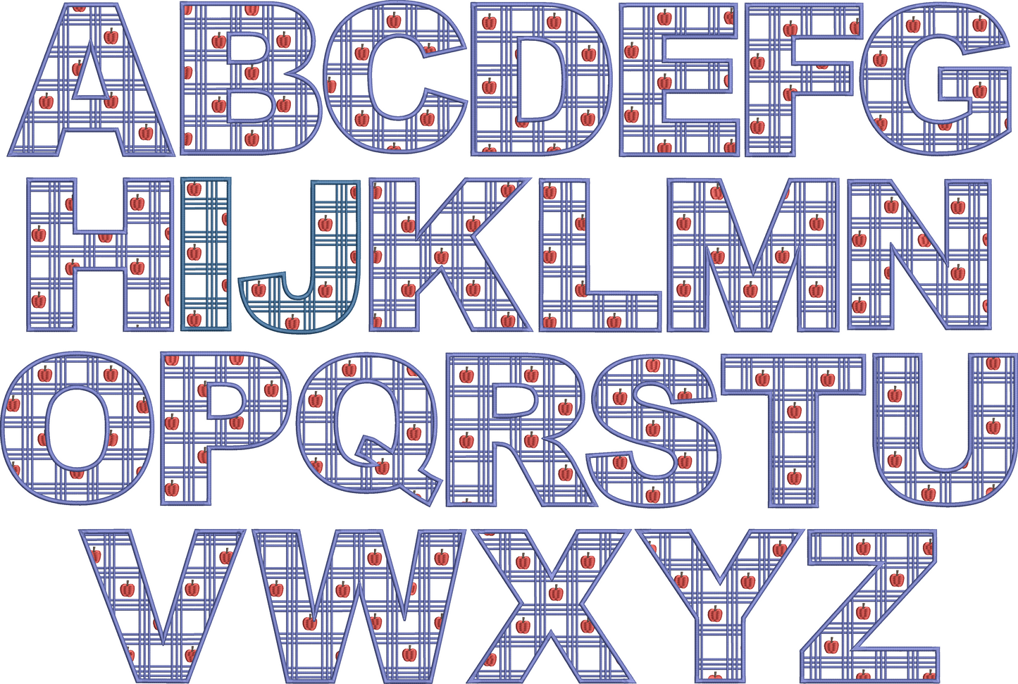 Back to School Plaid Font
