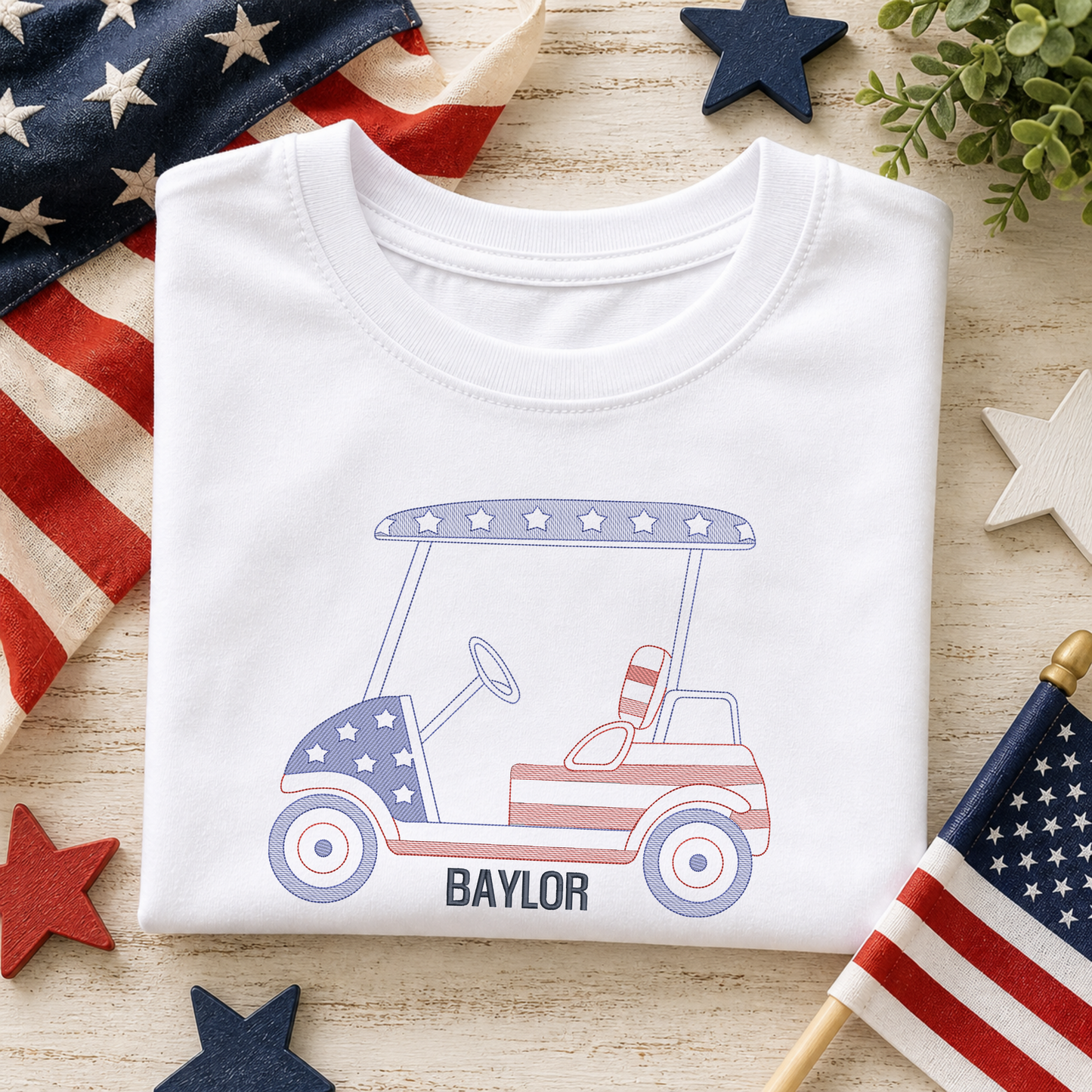 Stars and Stripes Golf Cart