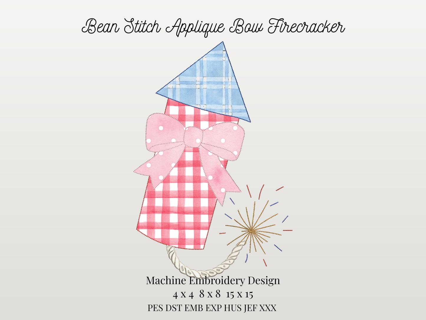 Firecracker Bow Bean Stitch