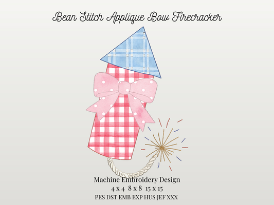 Firecracker Bow Bean Stitch
