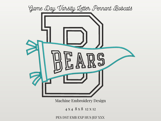 Bears Varsity Letter Pennant