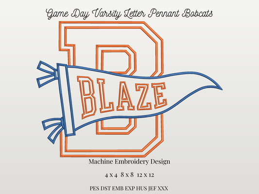 Blaze Varsity Letter Pennant