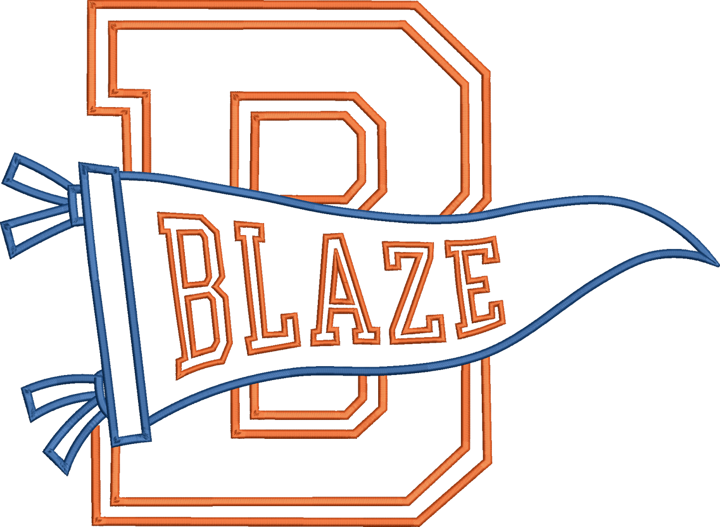 Blaze Varsity Letter Pennant