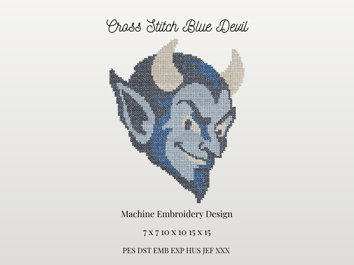 Cross Stitch Dlue Devil