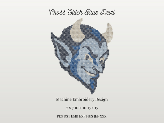 Cross Stitch Dlue Devil