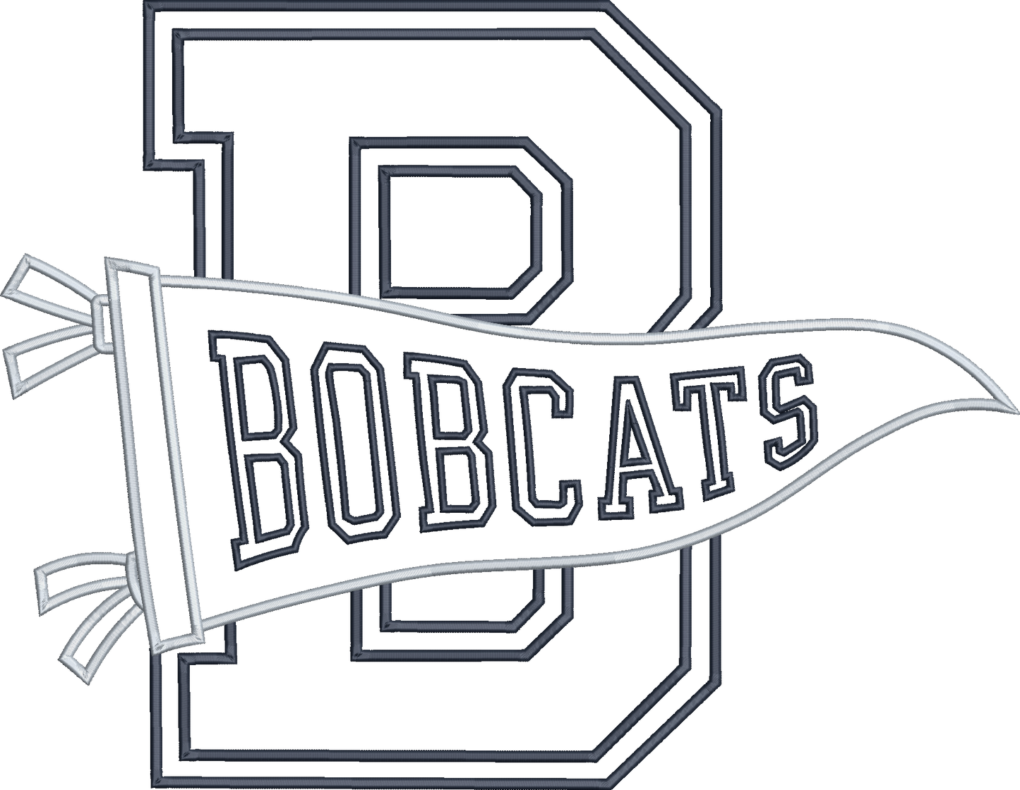 Bobcats Varsity Letter Pennant