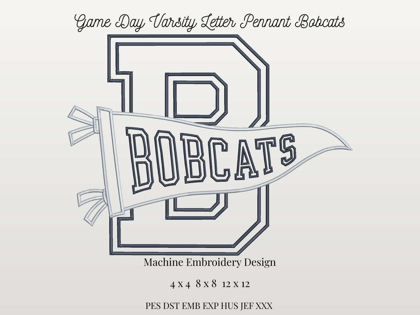 Bobcats Varsity Letter Pennant