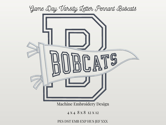 Bobcats Varsity Letter Pennant