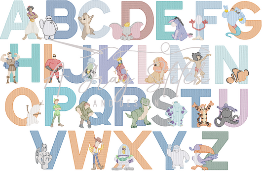 Inspired Alphabet Sketch Fill Bundle