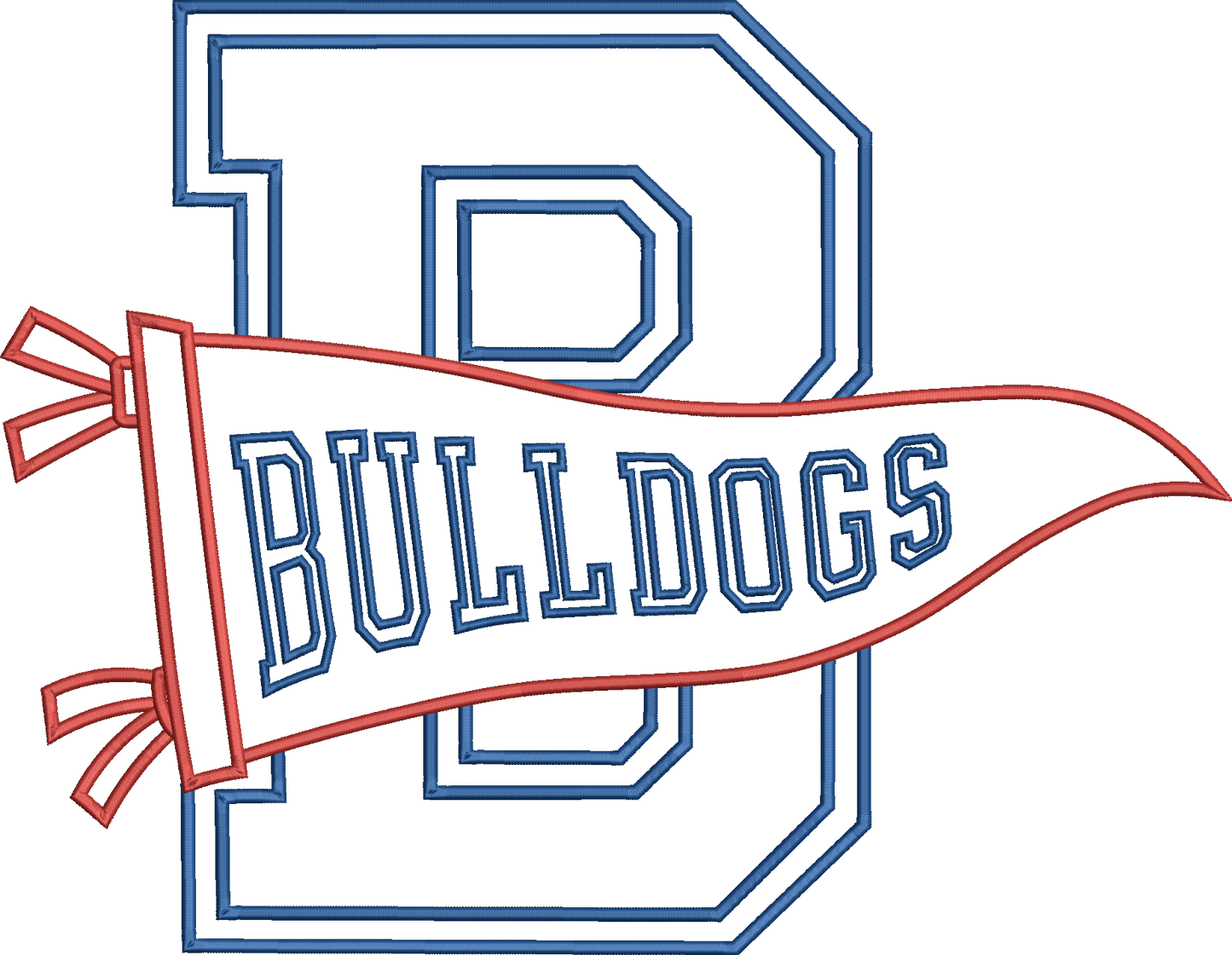 Bulldogs Varsity Letter Pennant