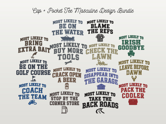 Most Likely to Masculine Cap + Pocket Tee Bundle
