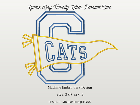 Cats Varsity Letter Pennant