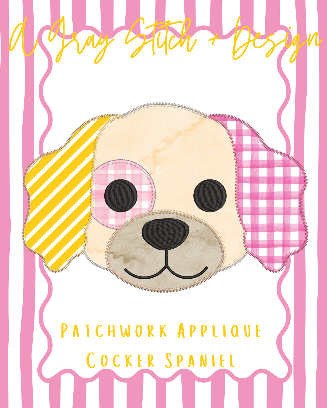 Patchwork Cocker Spaniel Applique