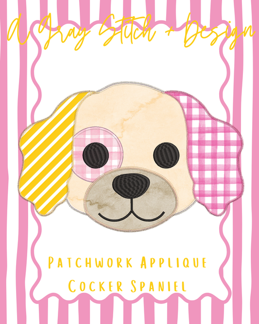 Patchwork Cocker Spaniel Applique