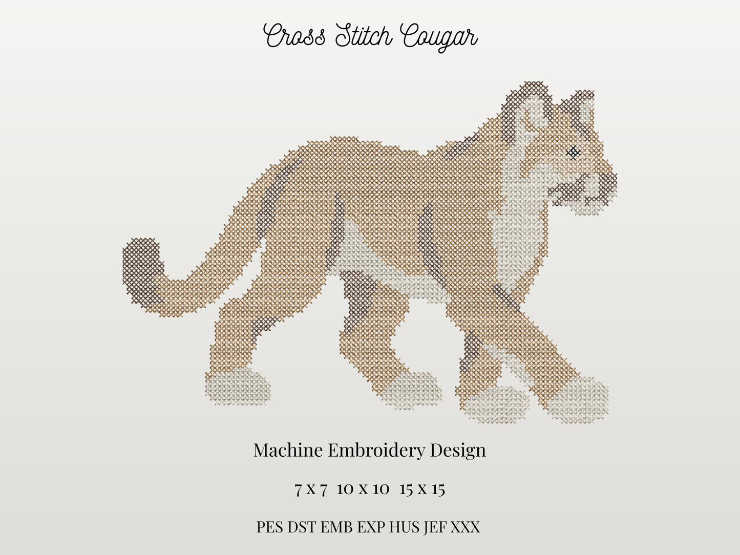 Cross Stitch Cougar Mascot