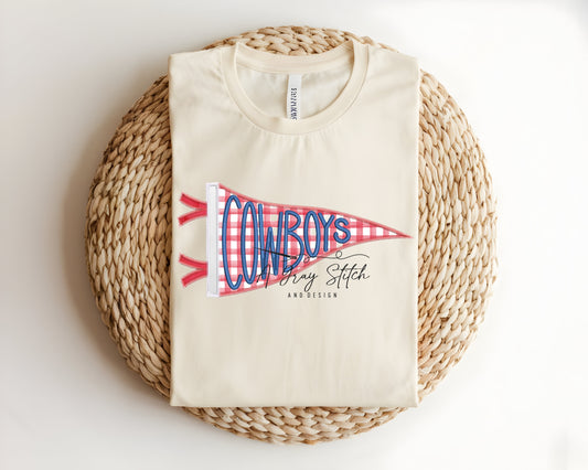 Cowboys Handlettered Pennant Flag
