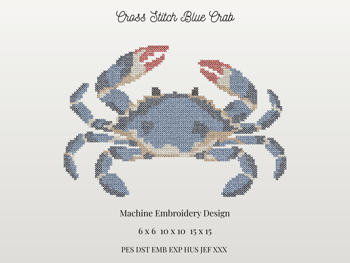 Cross Stitch Blue Crab