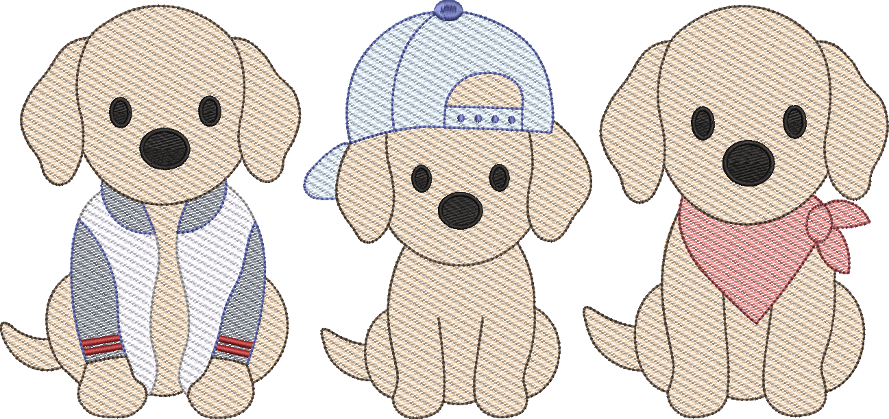 Cutie Puppy Sketch Trio