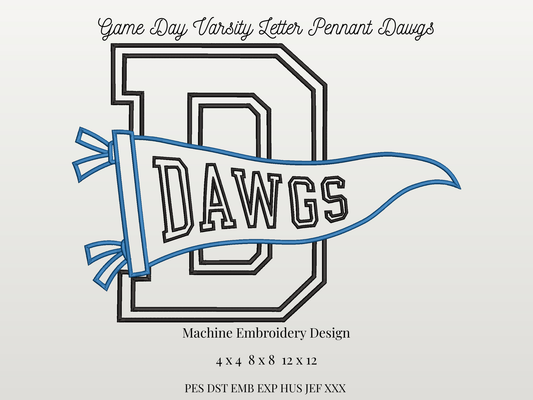Dawgs Varsity Letter Pennant