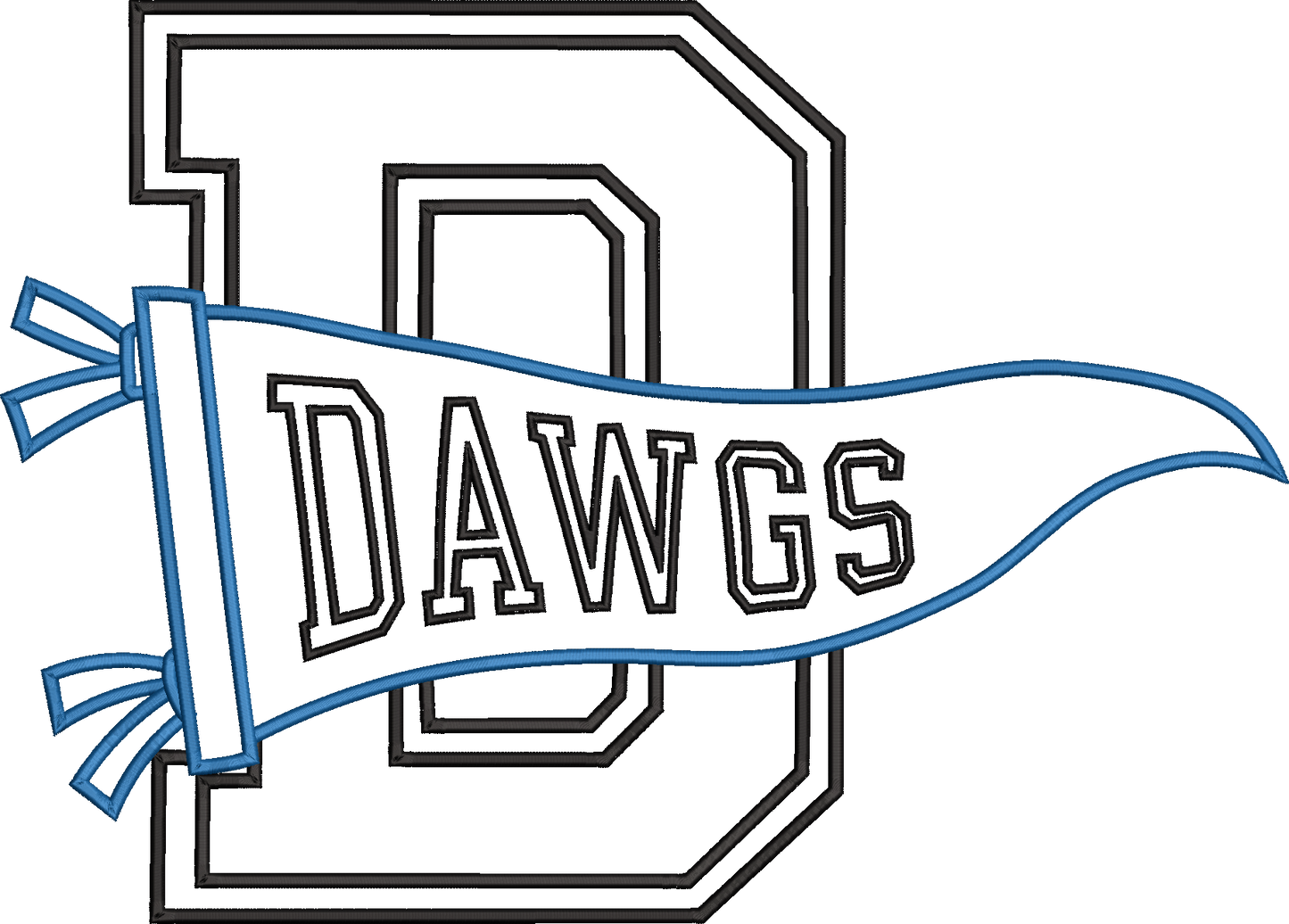 Dawgs Varsity Letter Pennant