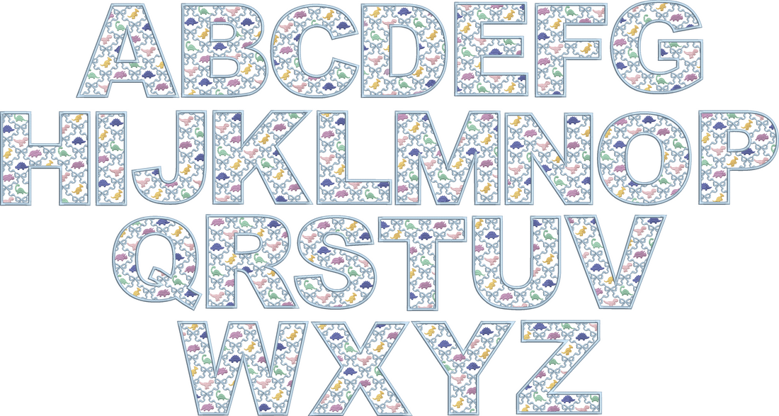 Girly Dino Grandmillenial Font Bow Font – A Gray Stitch and Design