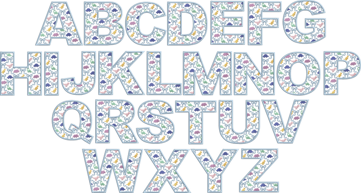 Girly Dino Grandmillenial Font Bow Font – A Gray Stitch and Design