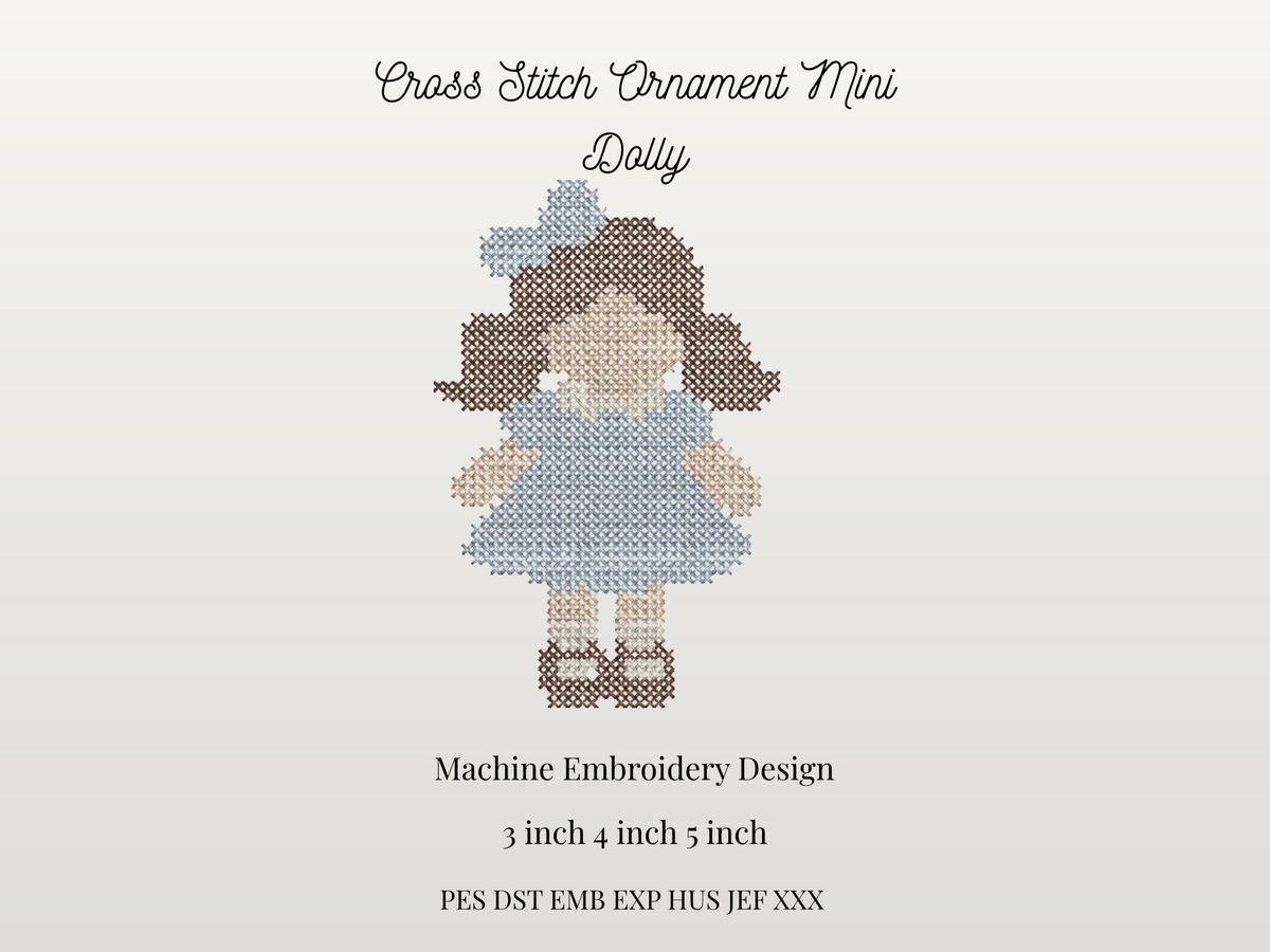 Mini Cross Stitch Dolly