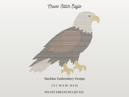 Cross Stitch Eagle Mascot