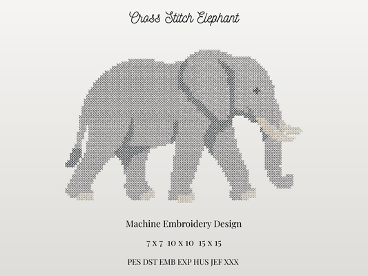Elephant Cross Stitch Mascot