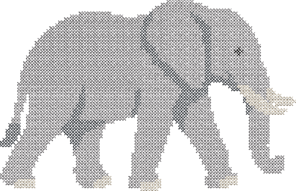 Elephant Cross Stitch Mascot