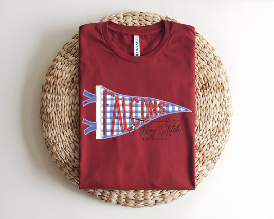 Falcons Handlettered Pennant Flag