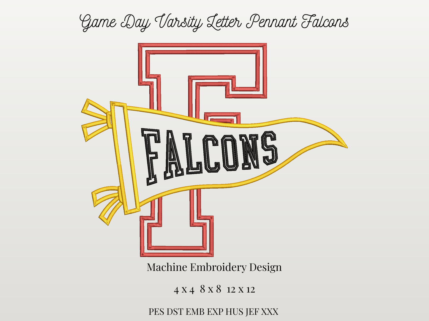 Falcons Varsity Letter Pennant