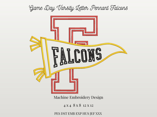 Falcons Varsity Letter Pennant