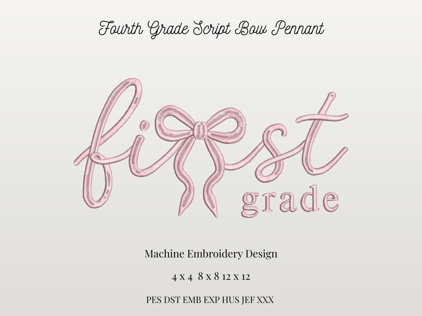First Grade Script Bow