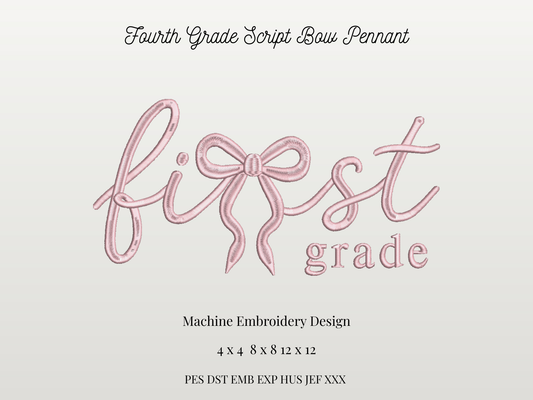 First Grade Script Bow