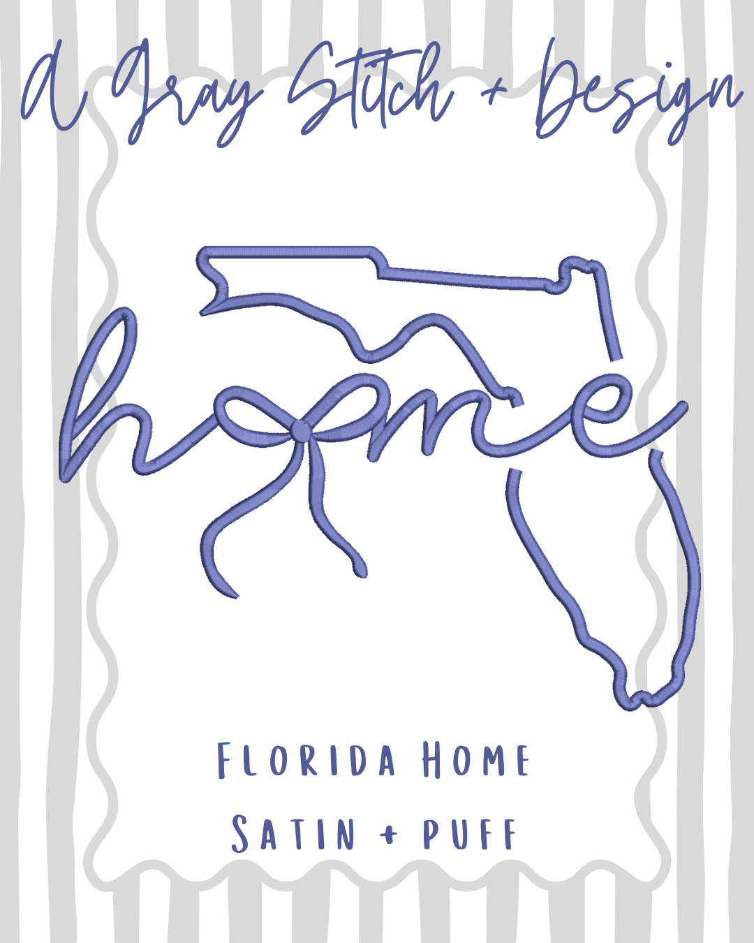 Florida Home 3D Puff and Satin