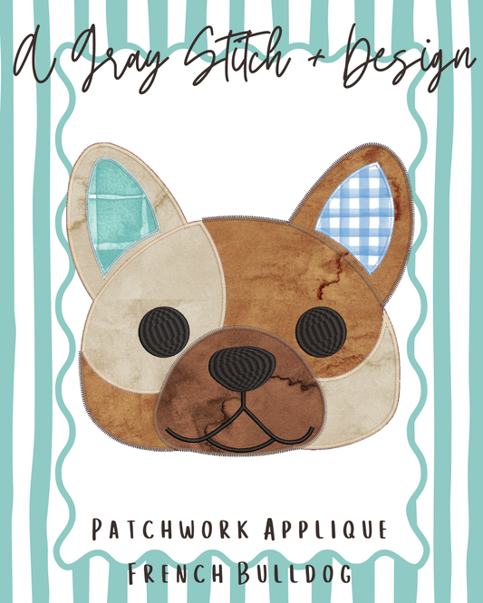 Patchwork French Bulldog Applique
