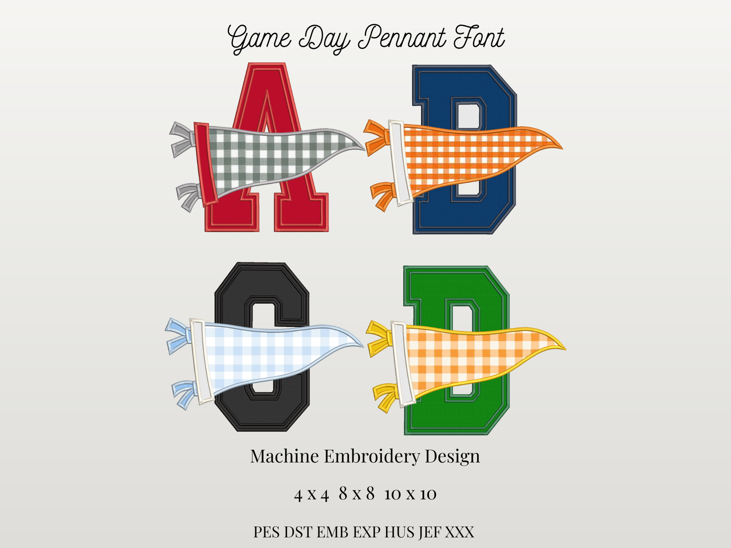 Varsity Pennant Applique Font