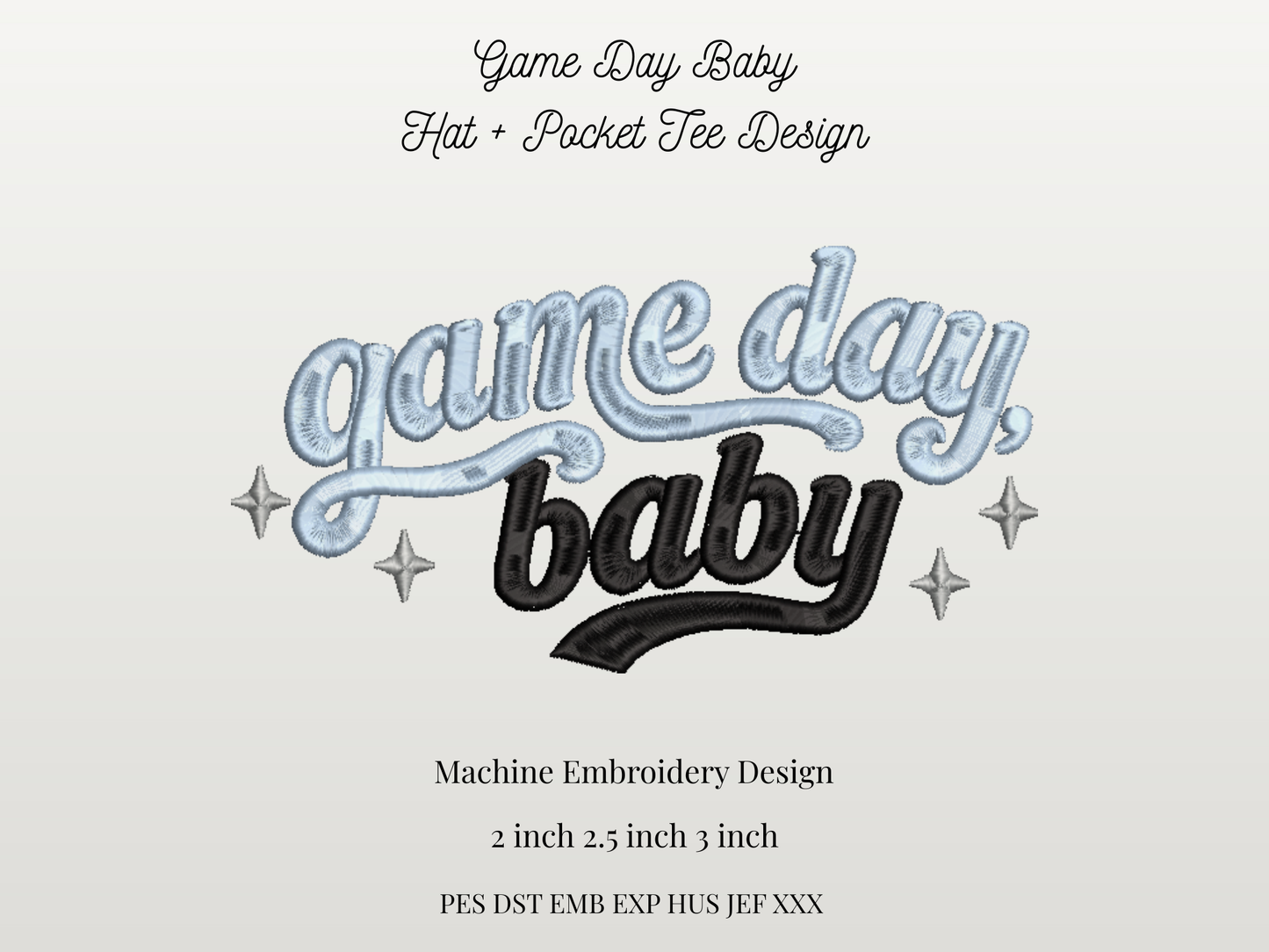Game Day Baby Hat +Pocket Tee Design