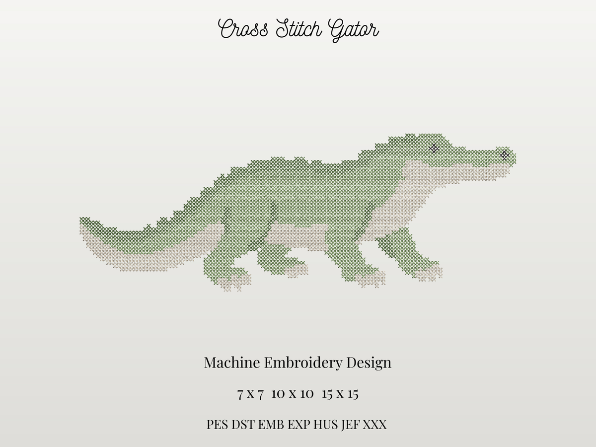 Cross Stitch Gator Mascot