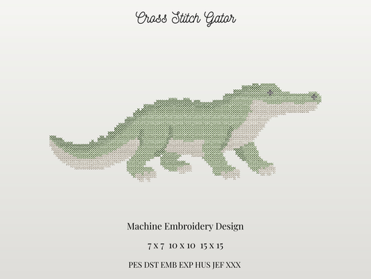 Cross Stitch Gator Mascot