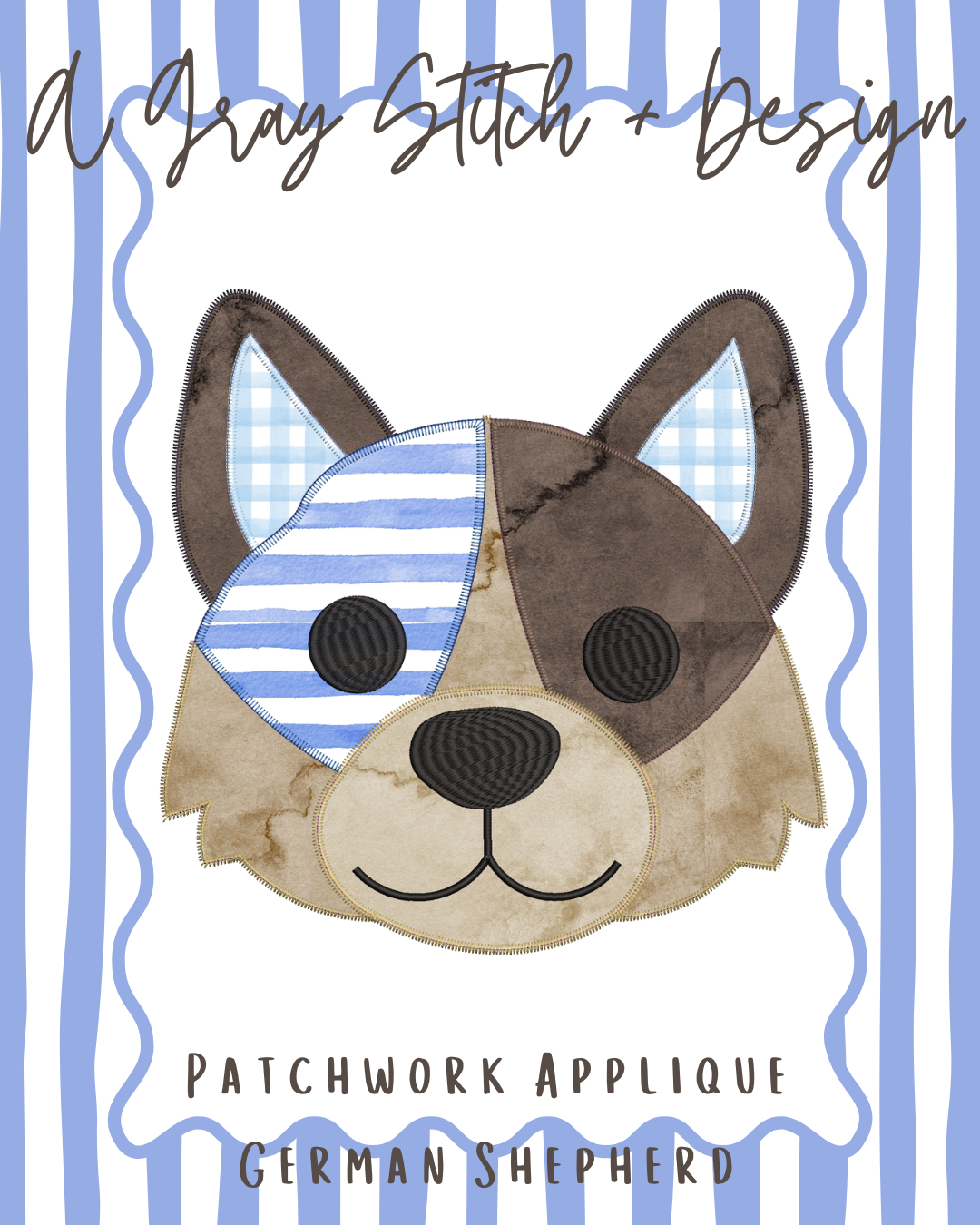 Patchwork German Shepherd Applique