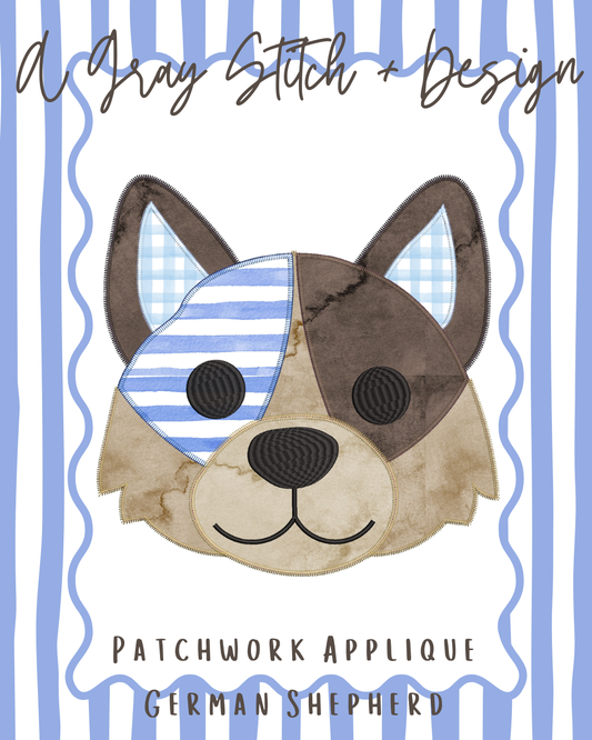 Patchwork German Shepherd Applique