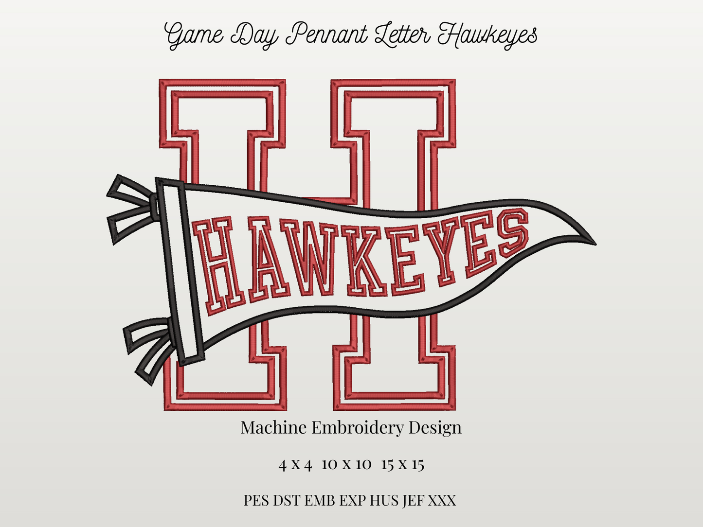Hawkeyes Varsity Letter Pennant