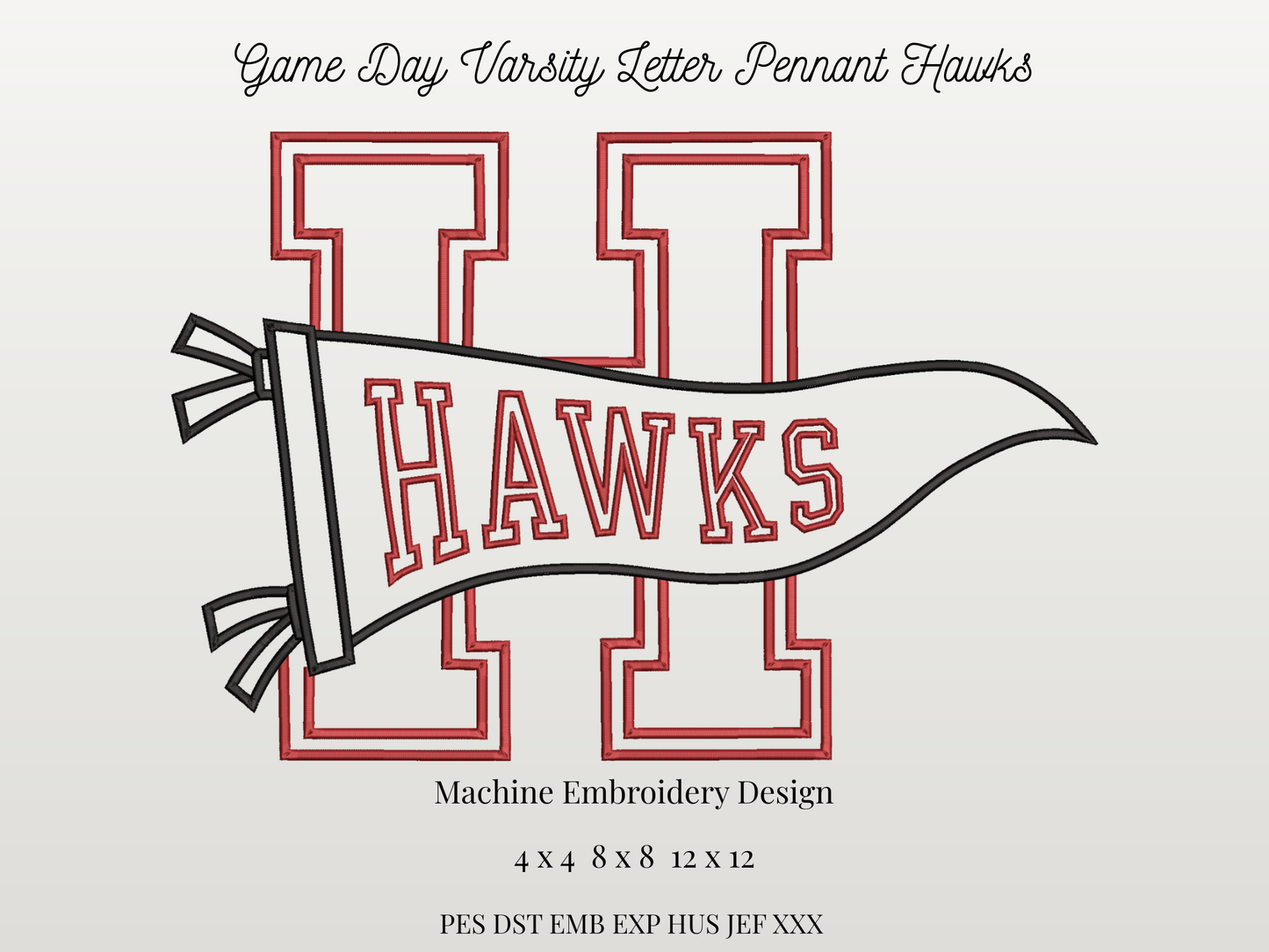 Hawks Varsity Letter Pennant