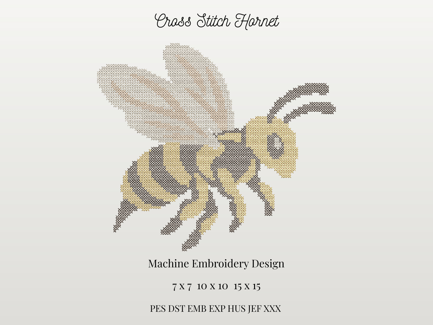 Cross Stitch Hornet Mascot